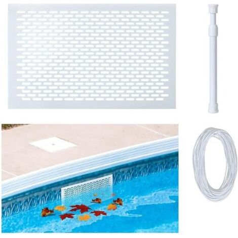 Skimmer Guard Kit pour les piscines - bouclier de capteur de filet d’écume à feuilles d’action à ressort limaille de Protection de débris, empêche les blocages, facile à assembler, Design blanc Durabl (1/5)