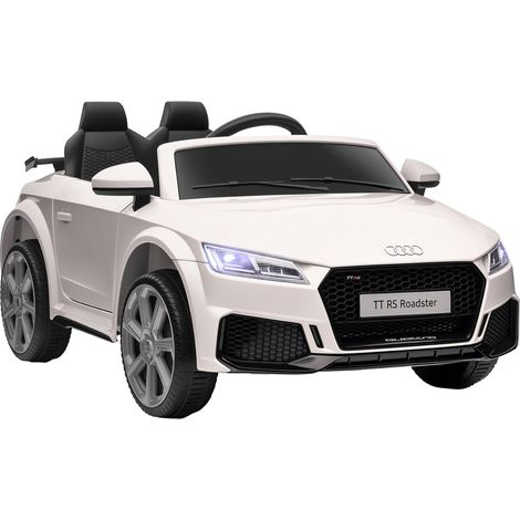 Auto elettrica per bambini guida realista 102 x 60 x 44 cm telecomando parentale cintura sedile design in PP bianco 210000447
