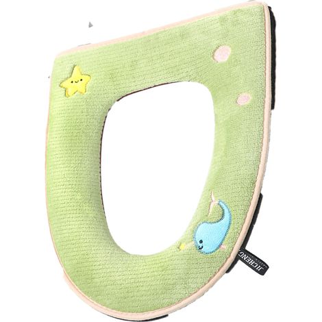 Coussin De Siège De Toilettes En Flanelle - Extendeur Épais Lavable À La Main - Motif Chien Cartoon Pour Salle De Bain - 1 Pièce (1/5)