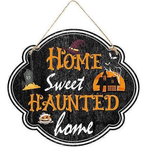 Décoration de porte squelette pour Halloween, panneau de bienvenue en papier avec corde pour une décoration murale effrayante. (1/2)