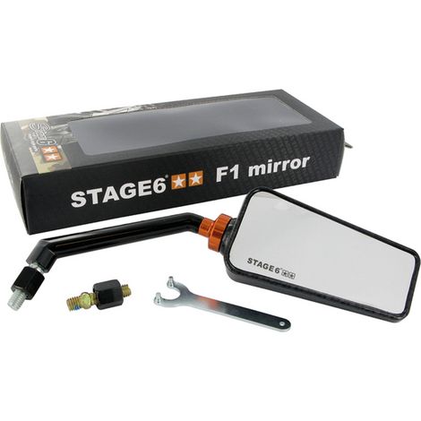 Stage6 F1 Style M8 Spiegel, rechts, Carbon