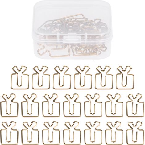 Paper Clips Iron Durable Antirust Plating Process Strong Unfading Lightweight Portable Beautiful Practical Paperclips (1/5)