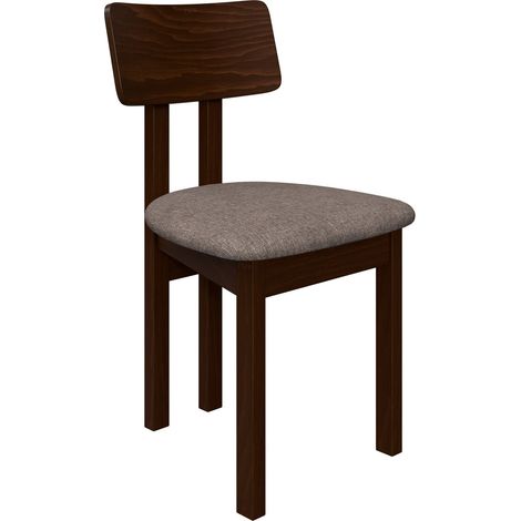 Chaise Victorville 382, Noyer, 85x47x48cm, Tissu, En bois, Bois (1/5)