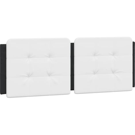 Maison Exclusive - Cuscino Testiera Zadar Bianco e Nero 137 cm in Similpelle (1/5)