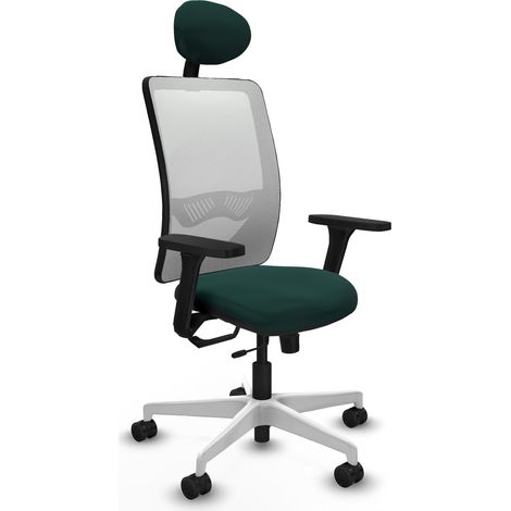 Chaise piqueras y crespo Zulema blanc cuir synthétique maille (1/2)