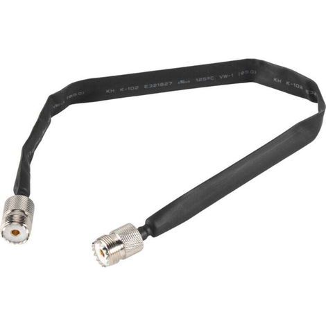 Câble Coaxial Plat SO239 UHF 50 Ohm Passe Porte Fenêtre Rallonge Pigtail (1/4)