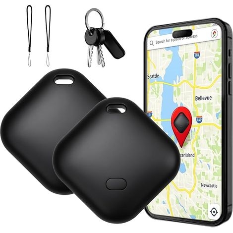 Air Tag Tracker für Android oder iOS, intelligenter Objektfinder Bluetooth, kompatibel mit Google- und Apple-Apps, zum Finden von Schlüsseln, Koffern, Gepäck und Geldbörsen, 2er-Pack (1/5)