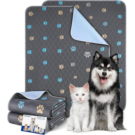 Alaise pour Chien, 45x60cm, Tapis pour Chiot, Super Absorbants, 2 Pièces (1/5)