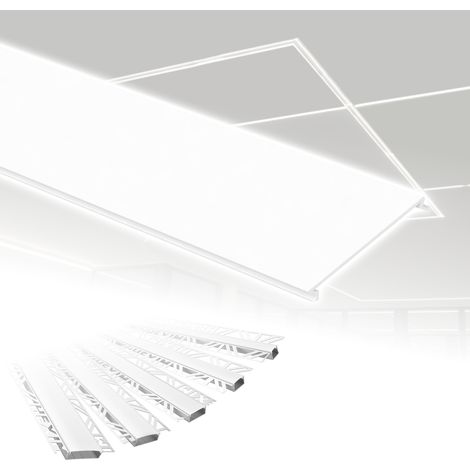 HEXIM Profilés LED, Aluminium sous-plâtre avec couvercle opale, diverses largeurs: 52,5 mm, opale Abdeckung (de)