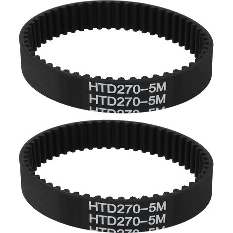 Courroie de distribution crantée de rechange HTD 270-5M-15 (2 pièces) pour équipements d'automatisation et imprimantes 3D