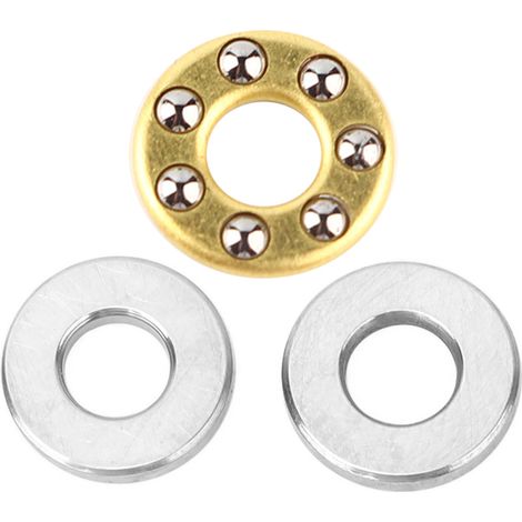 Jeu de 10 roulements à billes de butée miniatures en acier plat de haute précision (F3-8M 3x8x3,5mm) (1/5)