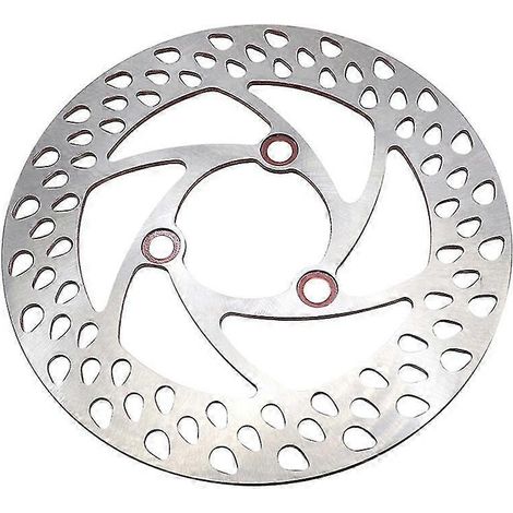 Disque de frein 220 mm pour moto, 3 trous, acier inoxydable, avant et arrière, compatible scooter, moto sportive, moto tout-terrain, quad et pitbike. (1/5)