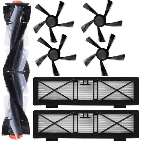 Pièces de rechange pour aspirateur robot Neato Botvac série D, comprenant : 1 brosse principale, 4 brosses latérales et 2 filtres (1/4)