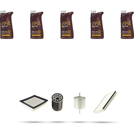 Kit tagliando 4 FILTRI e 5L OLIO compatibile con Mazda Tribute 2.0 16V 91kw dal 2000 (1/5)