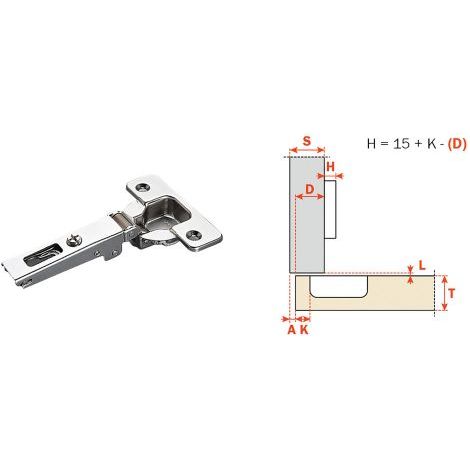 CERNIERA PER MOBILI FORTI SPESSORI 'C2A' C2AAA99 - collo basso 0 10 PZ