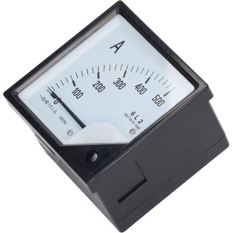 Tbest Pointeur AC Ampèremètre Amplificateur Analogique, Ampèremètre AC ABS, Jauge à Pointeur 0 à 500 A ± 1,5 %, outillage terre (1/4)