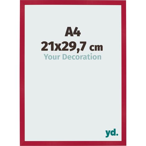 yd. - Cadre photo A4 21x29.7 - Rouge - MDF - Bologna (1/5)