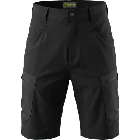 Pantalones cortos de trabajo tipo cargo BoSafety PRO con grafeno, duraderos y elásticos, color negro, talla 48. (1/3)