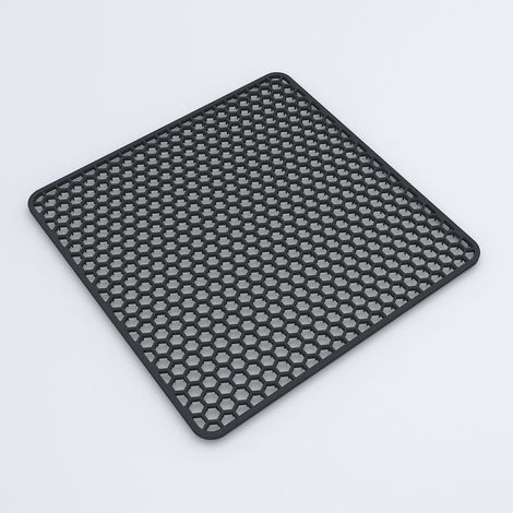ZHIJIA PREMIUM Tapis d'évier rectangulaire dessous de plat noir 34,5 x 34,5 cm (1/5)
