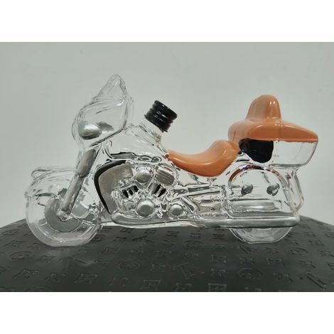 (A) Carafe à whisky vintage style moto, bouteille originale pour bourbon, scotch et autres spiritueux, accessoire de bar décoratif, cadeau idéal pour les motards (1/5)
