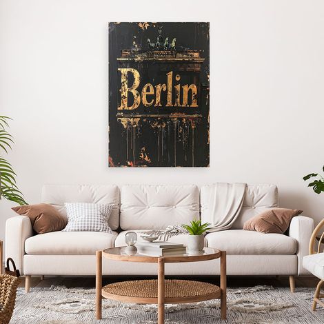 Wandbild Berlin Typografie Schriftzug 40x60 (1/4)