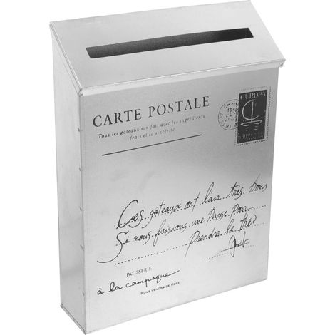 Boîte aux lettres murale vintage rétro, étanche, blanche. - Boîte aux lettres murale vintage rétro, étanche, blanche. (1/5)