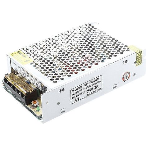 Alimentation 110/220 V CA 24 V CC 3 A 72 W compatible avec transformateur pour ruban LED flexible WHBYV (1/4)