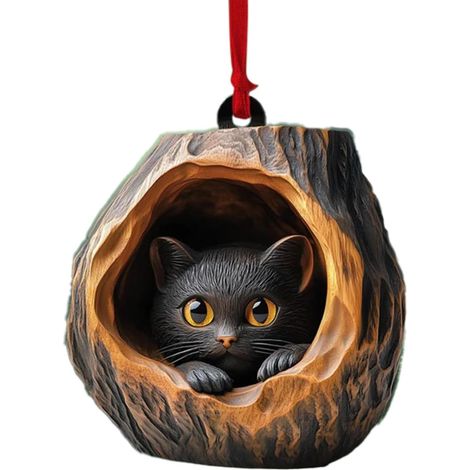 Décorations de Noël en acrylique représentant des animaux colorés et mignons (1/5)