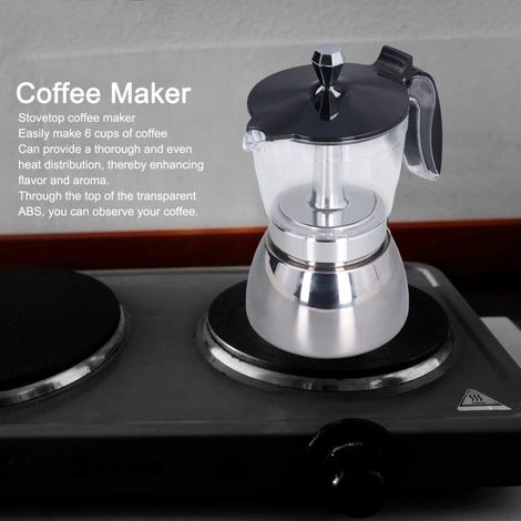 Macchina per il caffè e caffettiera, macchina per il caffè da 6 tazze sul fornello (1/4)