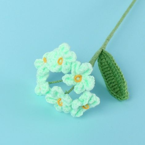 Fleur Artificielle - Bouquet Tricote Main - Decoration Interieure Et Exterieure Pour Bureau Jardin Cour Salon Mariage - 1 Unite (1/3)