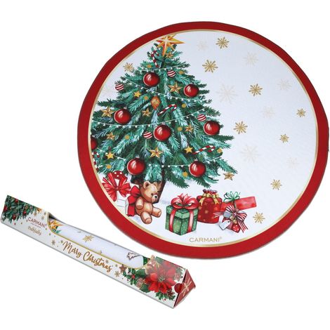 Carmani, tovaglietta rotonda - decorazione natalizia (1/4)