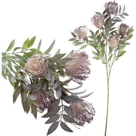 CV31680-1 flores artificiales de cardo, ramo de cardo, adición a la composición de centros de mesa densos (1/5)