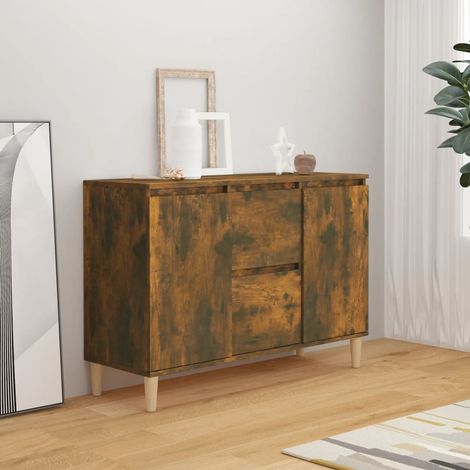 Buffet,Placard de cuisine,Meuble de rangement Chêne fumé 103,5x35x70 cm Bois d'ingénierie -TZ91560 (1/5)