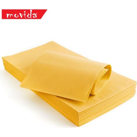 Set 25 Pezzi Tovaglia Monouso in TNT Quadrata Giallo 100 x 100 cm