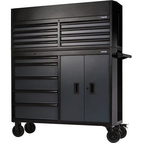 Draper 24256 BUNKER 13 Drawer Combined Roller Cabinet and Tool Chest, 52"", Grey