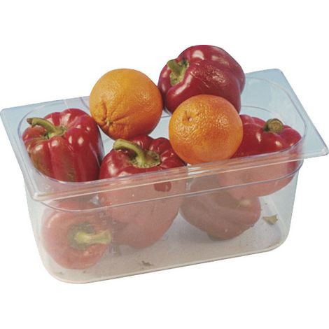 Bac GN en polypropylène, GN 1/4 h 150 mm 265x162x150 mm - VIRTUS