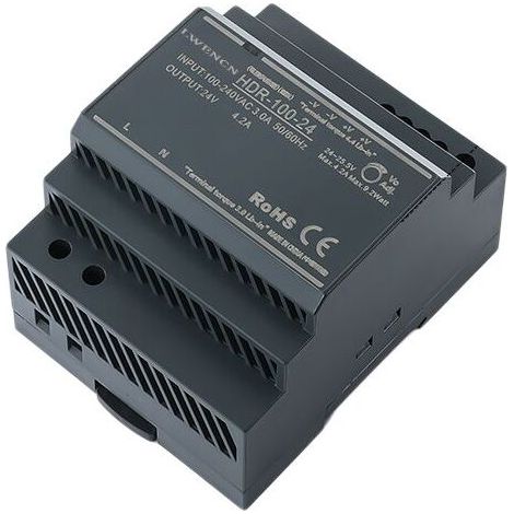 HDR-Schaltnetzteil für Schienenmontage, ultradünnes DIN-Schienennetzteil/4SU HDR-100-24, 24 V 4,16 A 100 W MUMU (1/4)