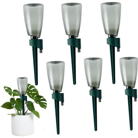 6pcs Dispositif D'arrosage, Valve Réglable, Bouteille 500 Ml, Plante Intérieur Extérieur (1/5)