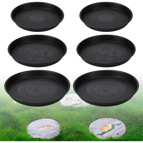 Moule pour Pas Japonais, 26.8/30/33cm Moules Ronds en Plastique pour Allées en Béton Réutilisables pour Allées de Jardin pour Décoration de Terrasse Cour Pelouse Plateau de Moulage (1/5)