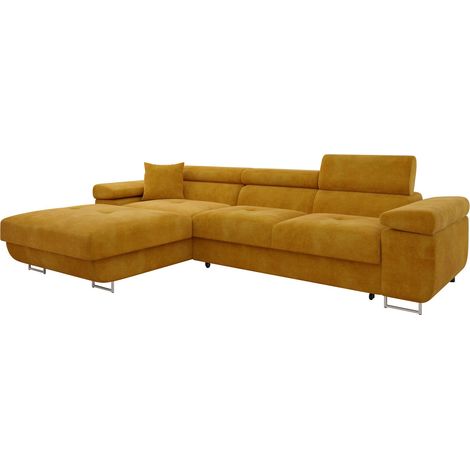 Sofá rinconero Comfivo Vinetum II, Wave 05, Función de descanso, Almacenaje, 280x170x70cm, 0