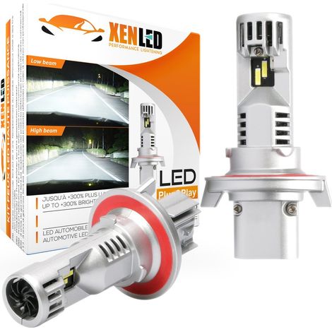 2x ampoules H13 9008 LED Tiny1 Ultima 1880/1300Lms réels 50W CANBUS - XENLED - voiture moto - ratio 1:1 - plug&play (1/5)