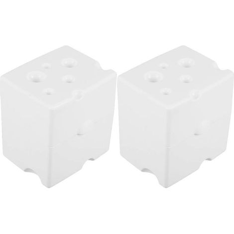 Boîte de conservation pour tranches de fromage, compatible avec couvercle, lot de 2 boîtes blanches en ABS. (1/5)