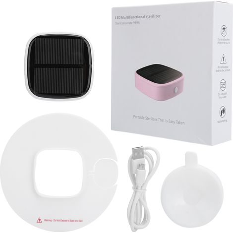 Nettoyeur UVC LED solaire multifonction portable, désodorisation et stérilisation, machine de nettoyage à énergie solaire (1/5)