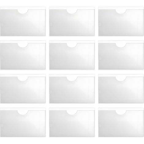 6 x Windshield Stickers, 10 x 8 cm Transparent, Car Insurance Tax Sticker, Parking Card Holder, Ideal for Disabled Cards, Parking Tickets and Badges (12 x 6 x 10 cm) (1/5)