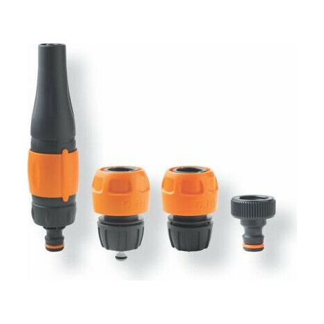 Kit Lancia Giardino + 2 Raccordi Portagomma Aperto Acquastop + Rubinetto GF (1/3)