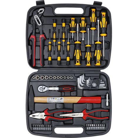 Valigetta portatile con attrezzi, 58 pezzi, BGS DIY