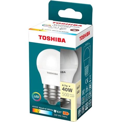LED TOSHIBA ESSENTIAL - G45 E27 4.7W 4000K