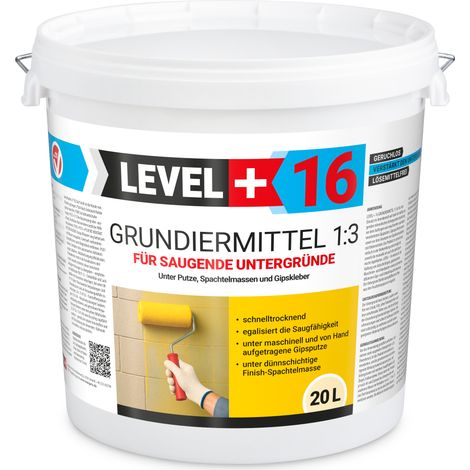 Grundiermittel 1:3 für Innenbereich unter Polymer- Gipsputze Spachtelmassen L+16 - 20L