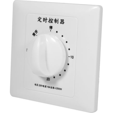 AC 220 V Interrupteur Minuterie Pompe Haute Performance Commande Électronique Compte à Rebours Mécanique à Minuterie Socket Time Switch 86 Panneau (30min) (1/5)