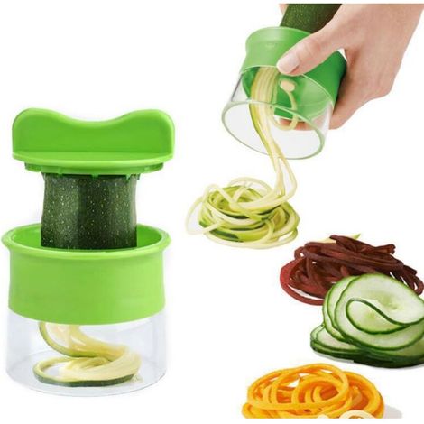 Spiraliseur de Légumes, Coupe Légumes, Spaghetti Légume,Spirale de Légumes Trancheuse pour Courgette Nouilles,Carotte Spaghettis,Concombre Tagliatelle, Assistant(e) de cuisine végétalien (1/5)